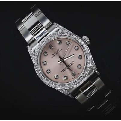 Pink Dial Rolex Watch Custom 