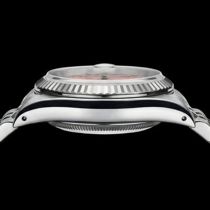 Pink Roman Dial Rolex Datejust Watch Ss Jubilee Bracelet