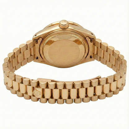 Presidential Style Rolex Dj Watch Champagne Stick Dial  Bezel