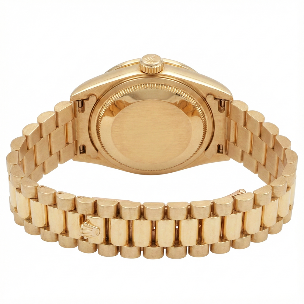 Presidential Style Rolex Dj Watch Champagne Stick Dial  Bezel