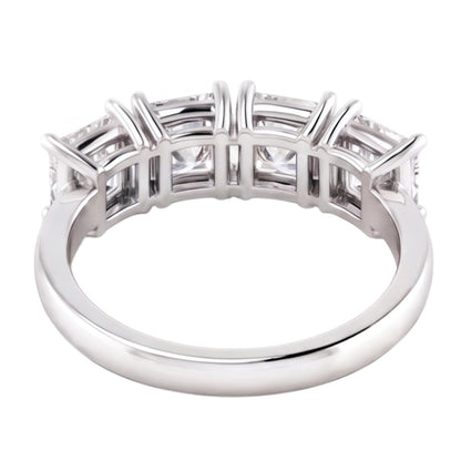 Princess Cut Natural Earth Mined Diamond Anniversary Ring Band 3 Carats