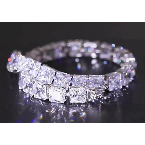 Princess Cut Diamond 32 Carat Tennis Bracelet