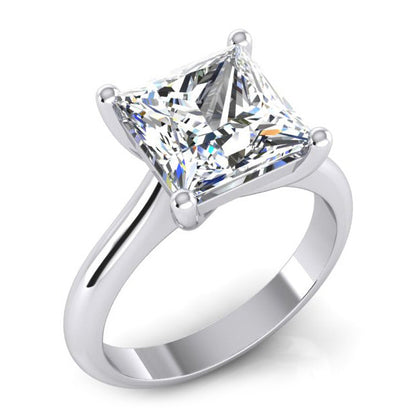 Princess Cut Solitaire Engagement Ring 2.50 Carats Mined Natural Real Diamond ( Not Lab Grown )