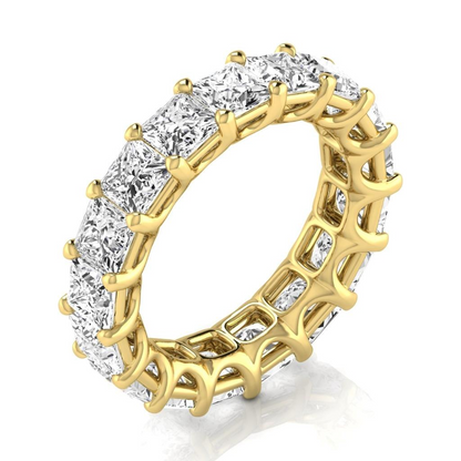lab grown princess diamond 8.5ct band front view