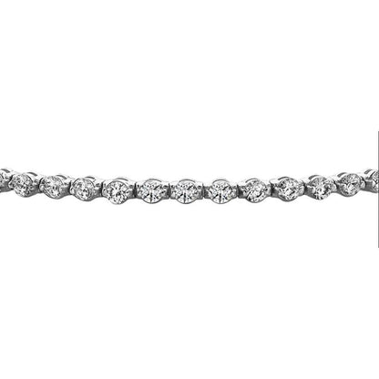 Prong Setting 4.20 Ct Round Cut Natural Earth Mined Diamonds Tennis Bracelet White Gold