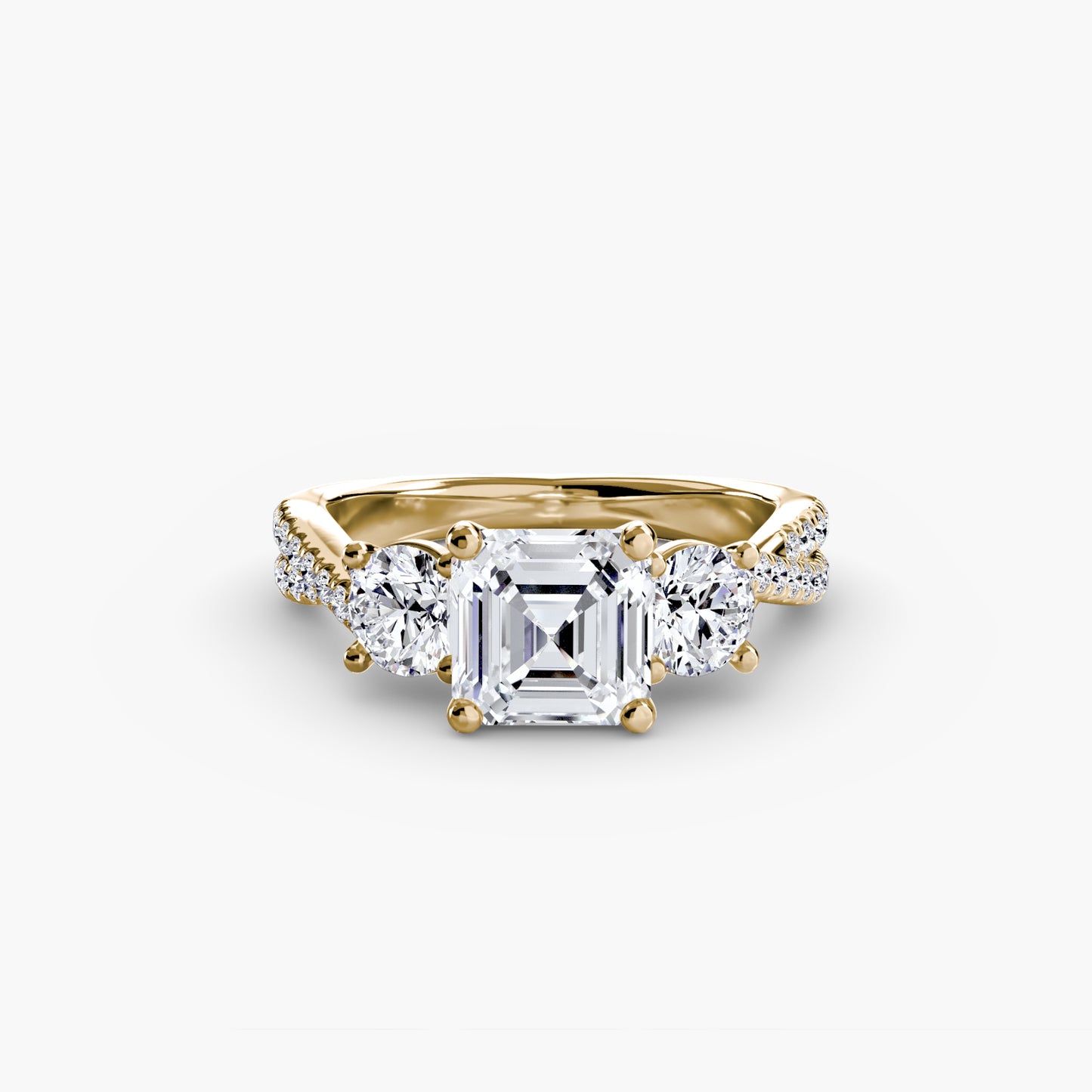 natural round diamond 0.77ct band with diamond accents