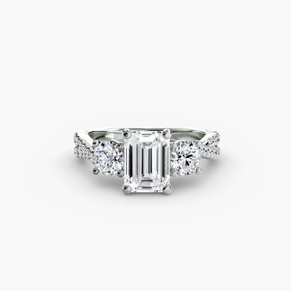natural round diamond 0.77ct band band detail