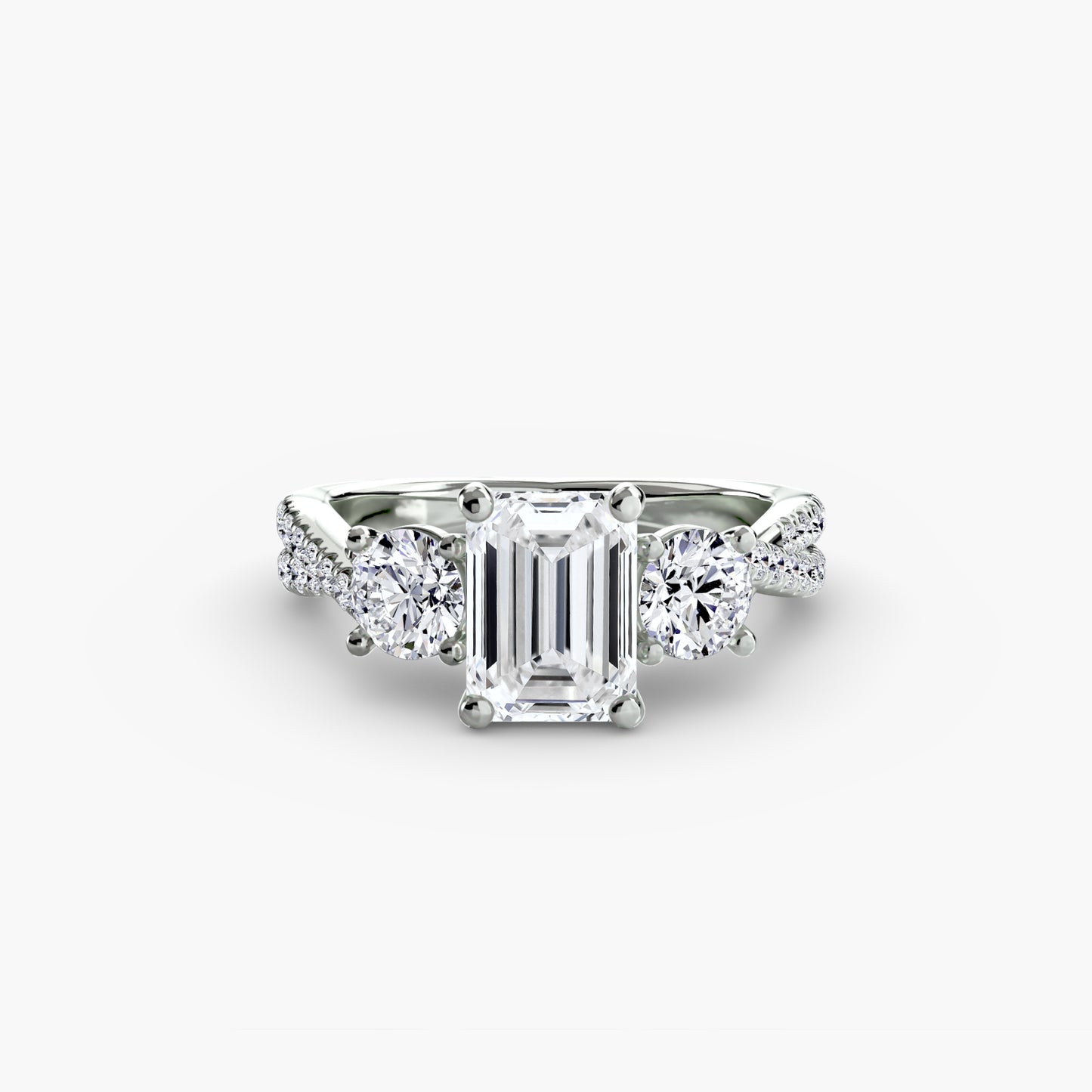 natural round diamond 0.77ct band with diamond accents