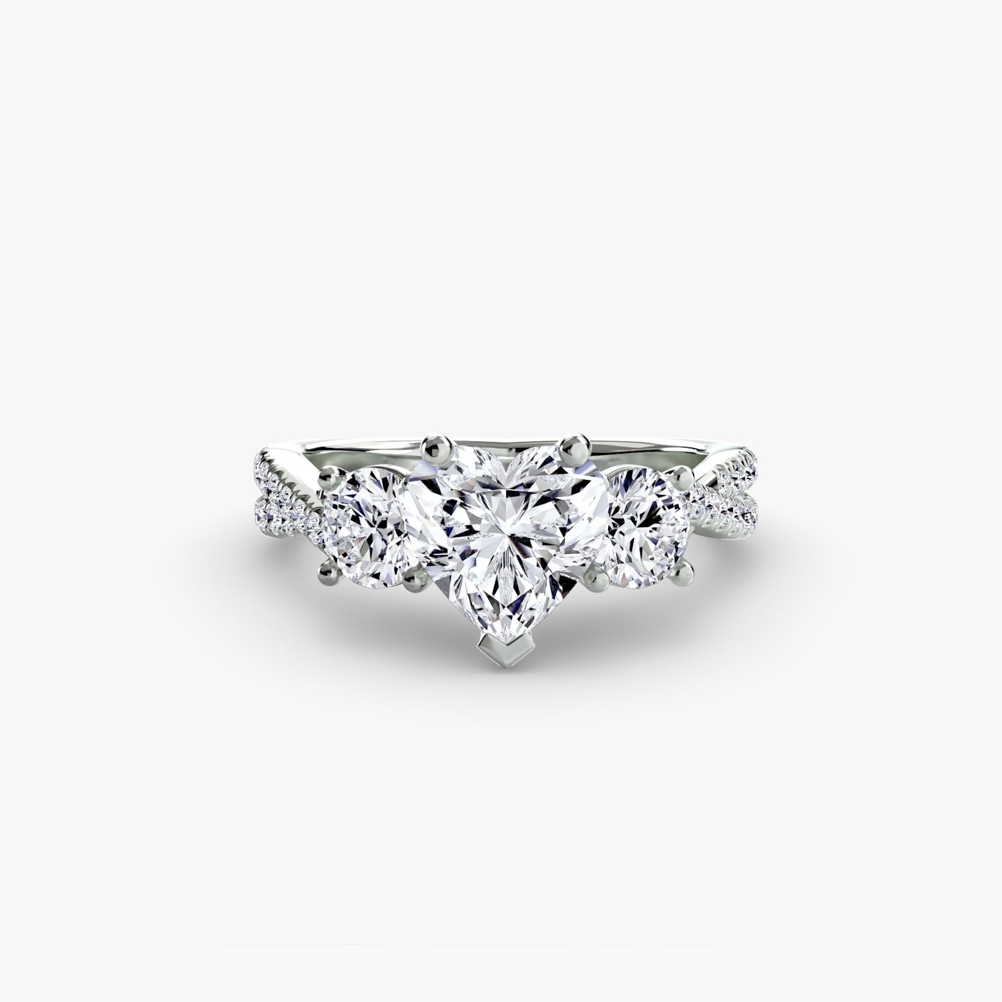 natural round diamond 0.77ct band with diamond accents