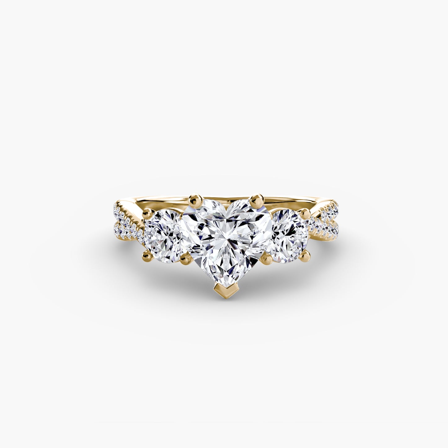 natural round diamond 0.77ct band close up detail