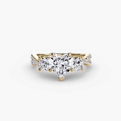 natural round diamond 0.77ct band close up detail
