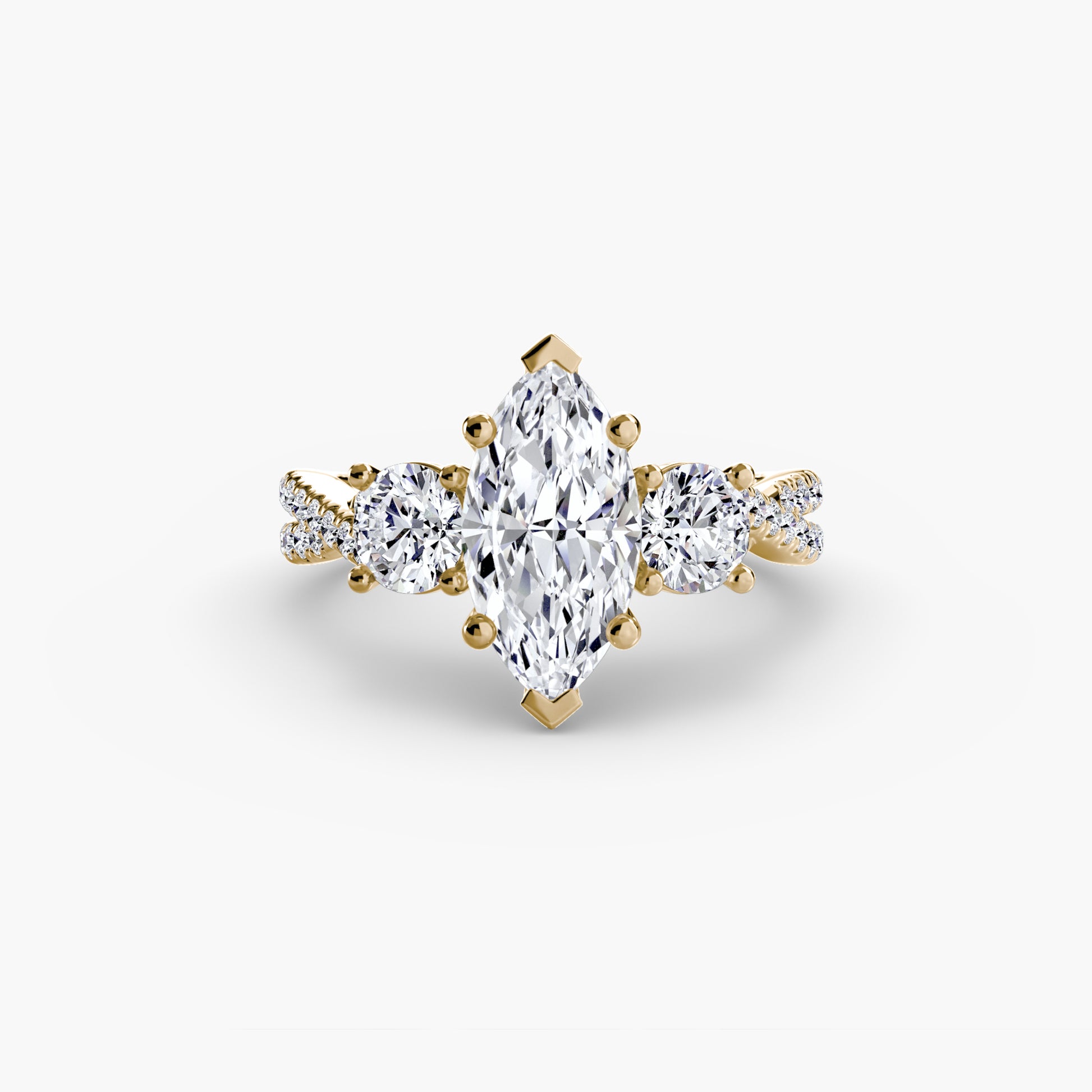 natural round diamond 0.77ct band on white background