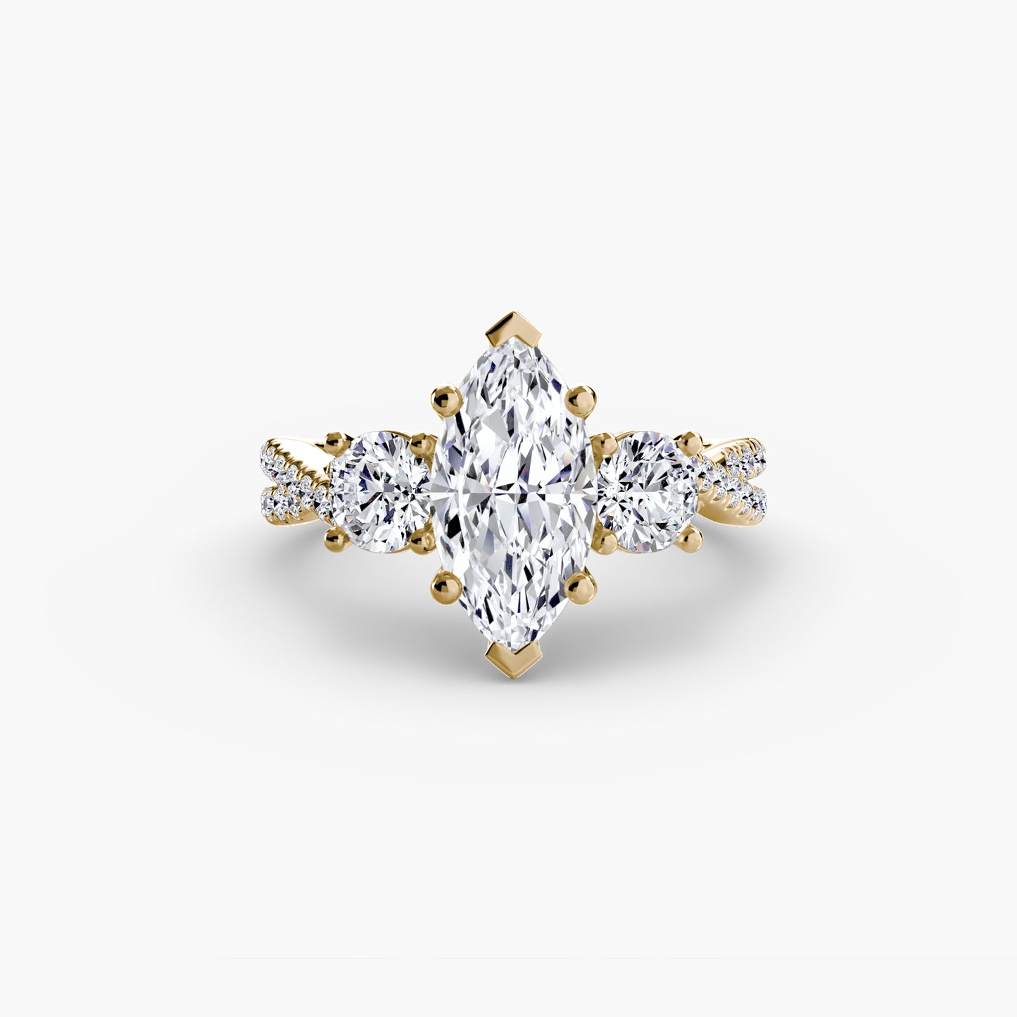 natural round diamond 0.77ct band with diamond accents