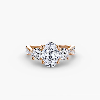natural round diamond 0.77ct band macro detail