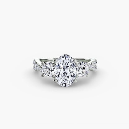 natural round diamond 0.77ct band top view