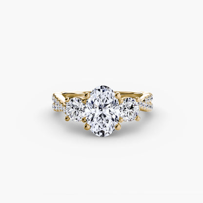 natural round diamond 0.77ct band side angle