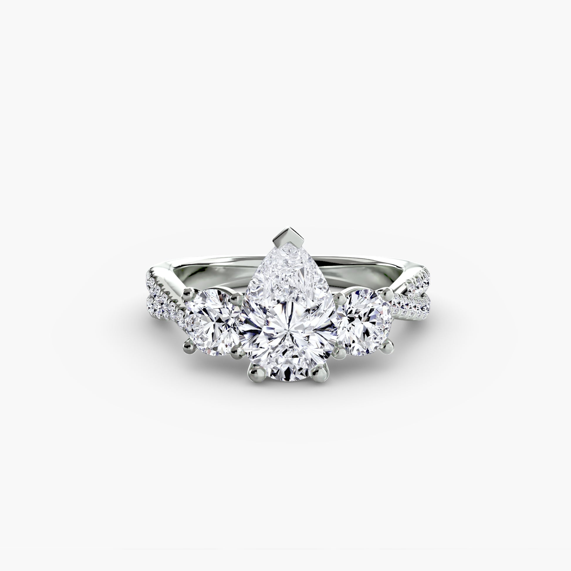 natural round diamond 0.77ct band with diamond accents