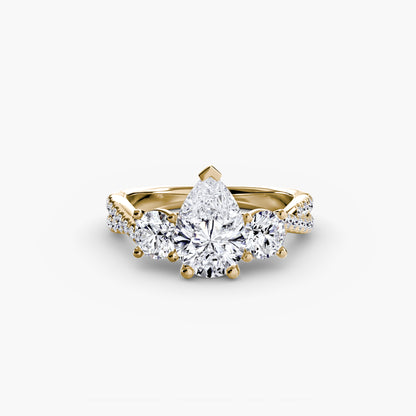 natural round diamond 0.77ct band close up detail
