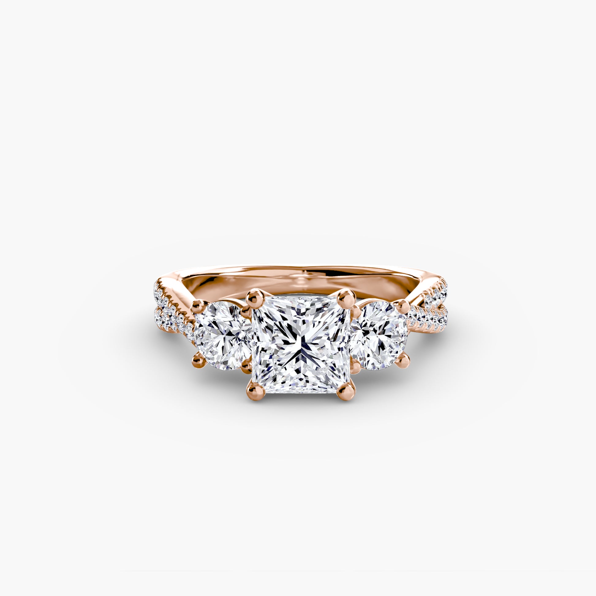 natural round diamond 0.77ct band band detail