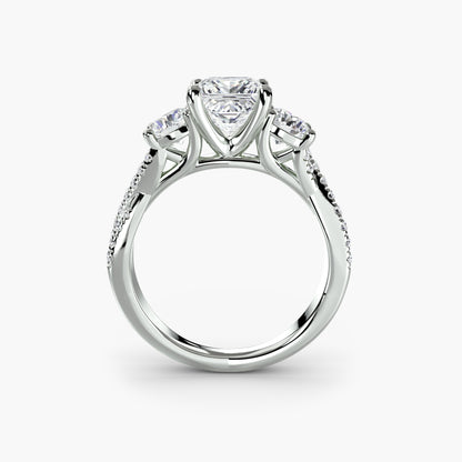 natural round diamond 0.77ct band side angle
