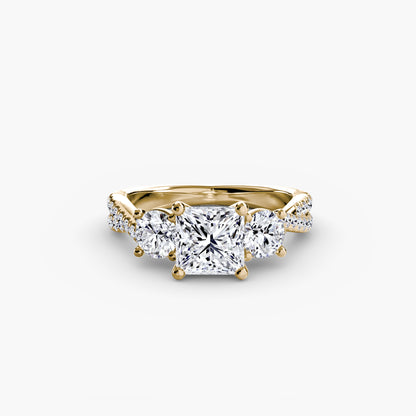 natural round diamond 0.77ct band back view