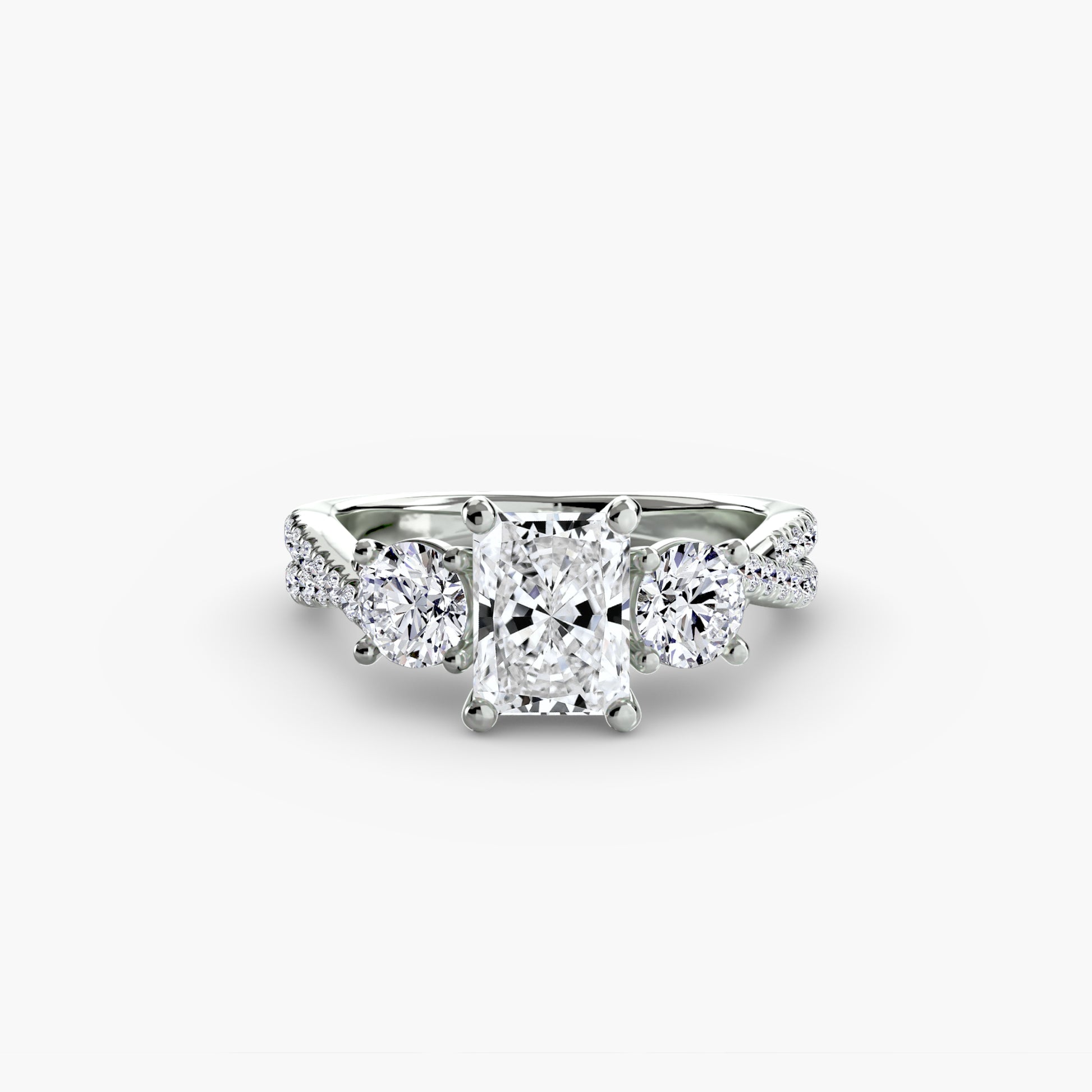 natural round diamond 0.77ct band band detail