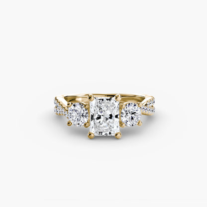 natural round diamond 0.77ct band top view