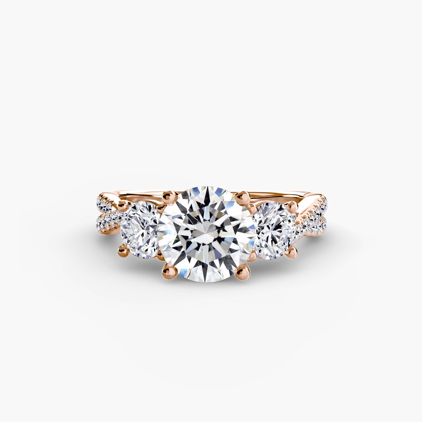 natural round diamond 0.77ct band with diamond accents