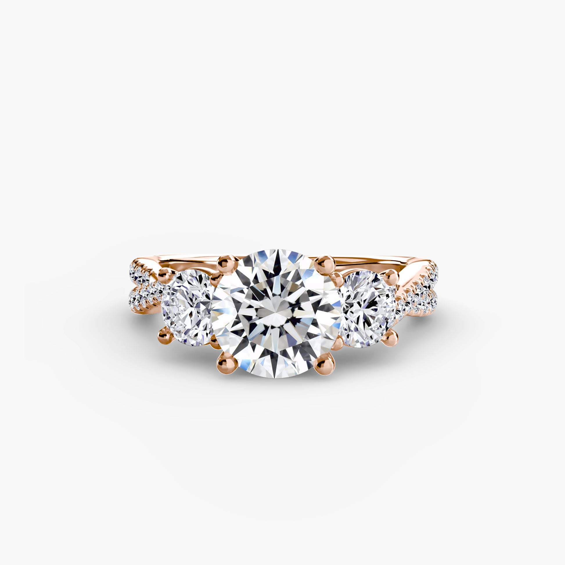natural round diamond 0.77ct band band detail