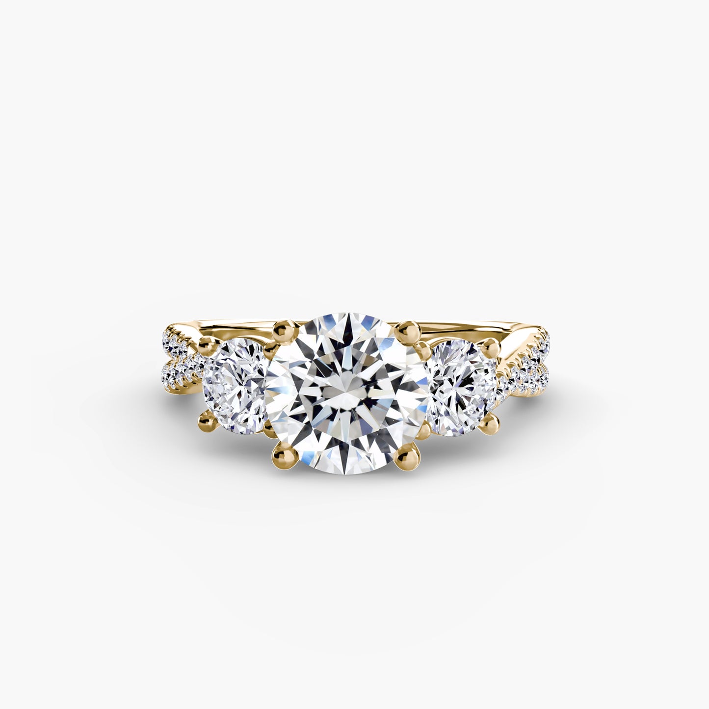 natural round diamond 0.77ct band macro detail