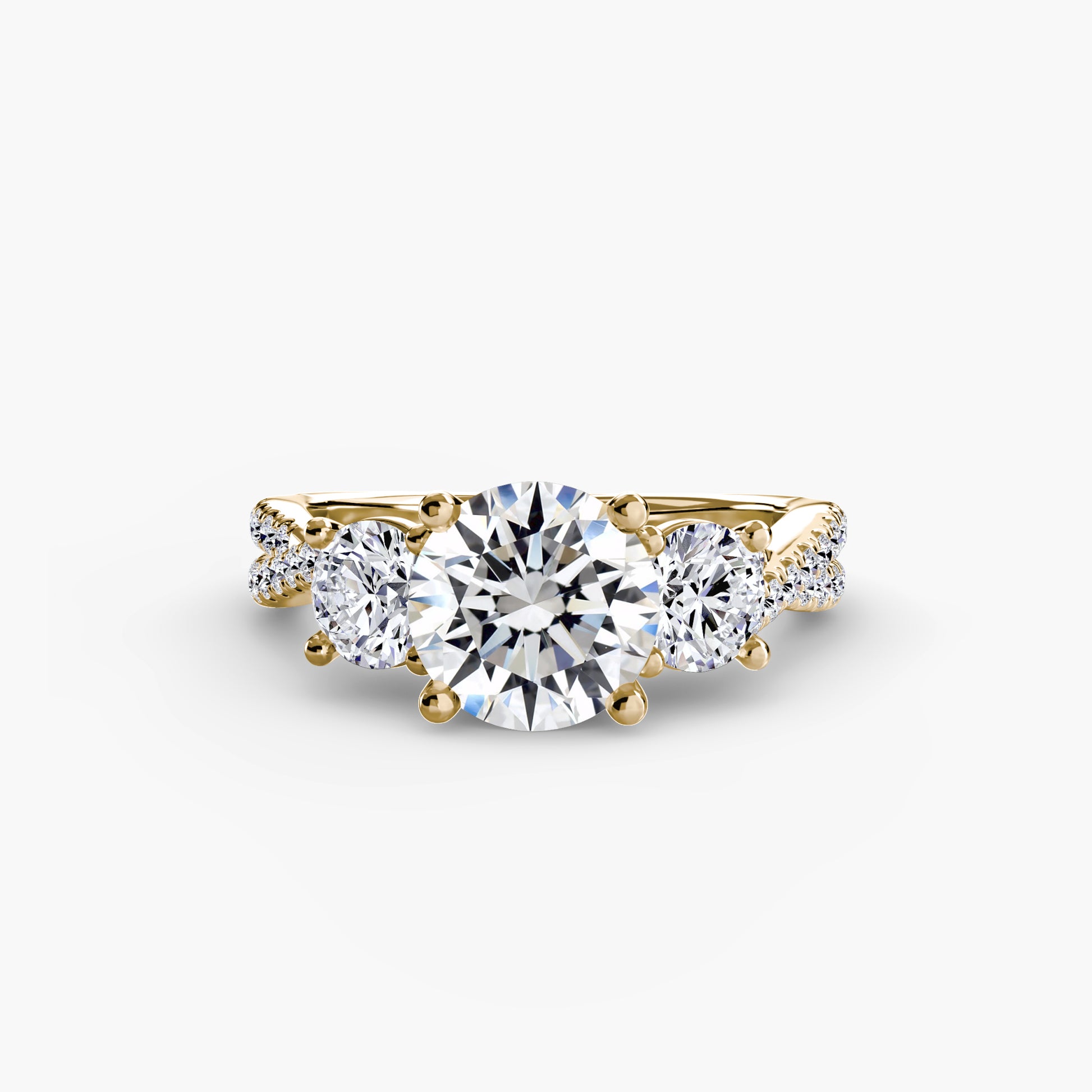 natural round diamond 0.77ct band back view