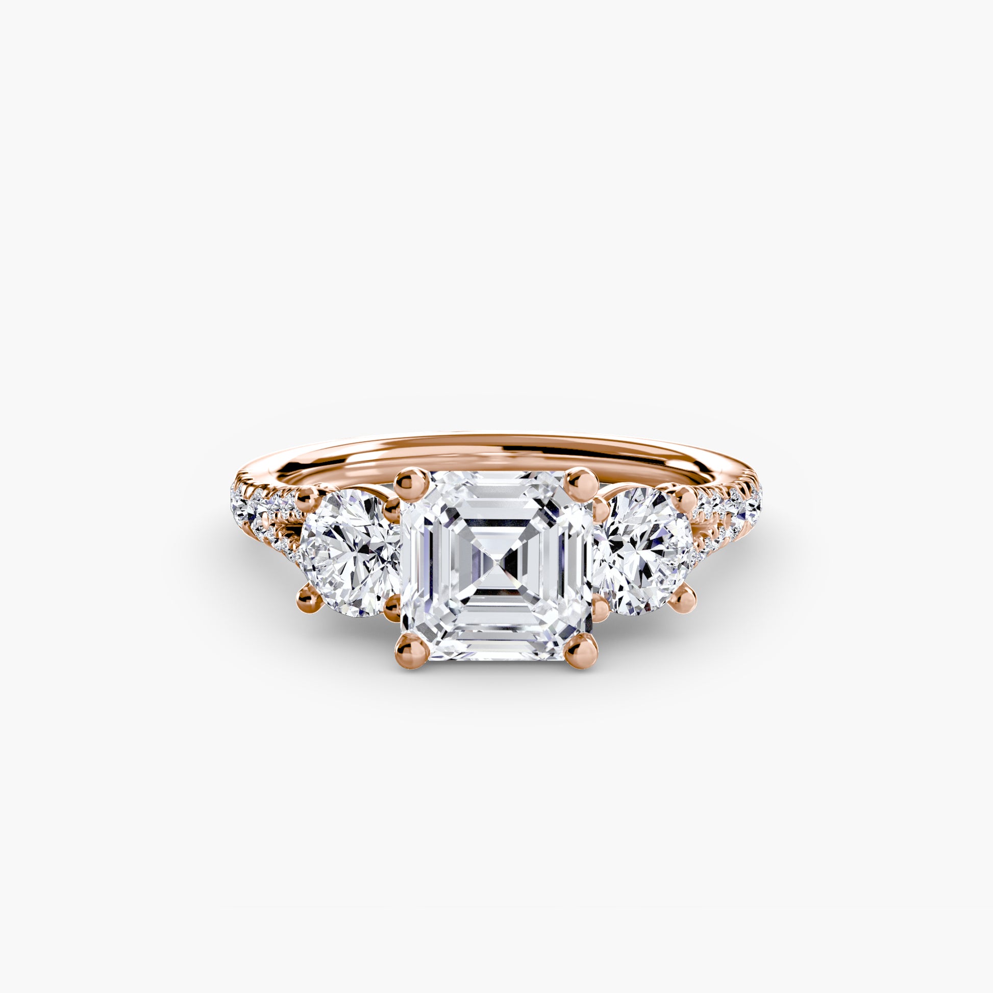 natural round diamond 0.77ct band side angle