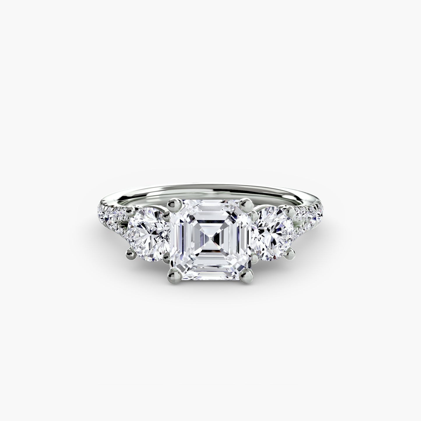 natural round diamond 0.77ct band macro detail