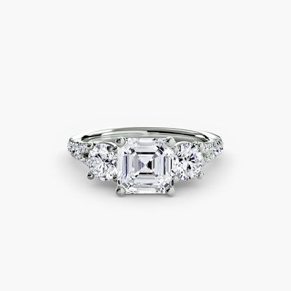 natural round diamond 0.77ct band macro detail