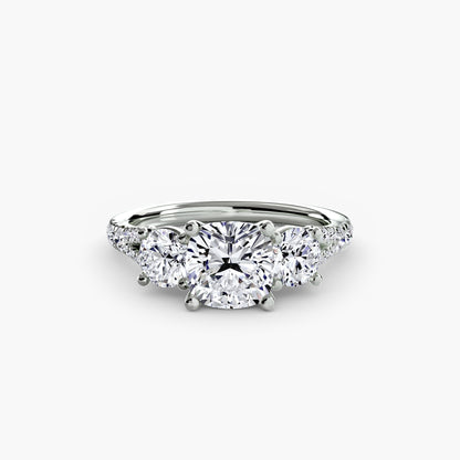 natural round diamond 0.77ct band top view