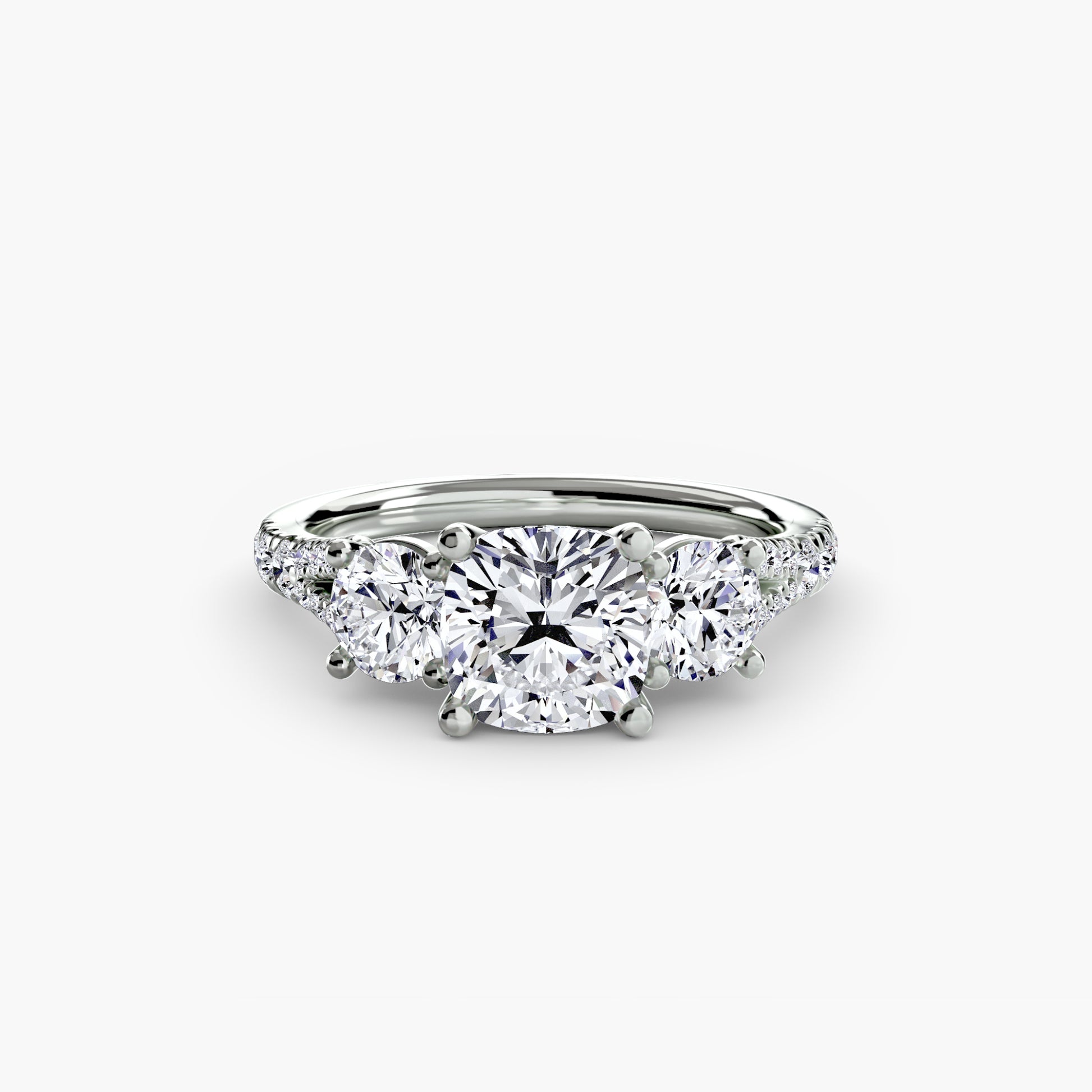 natural round diamond 0.77ct band band detail