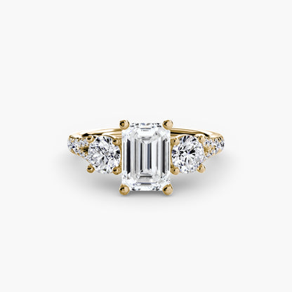 natural round diamond 0.77ct band with diamond accents