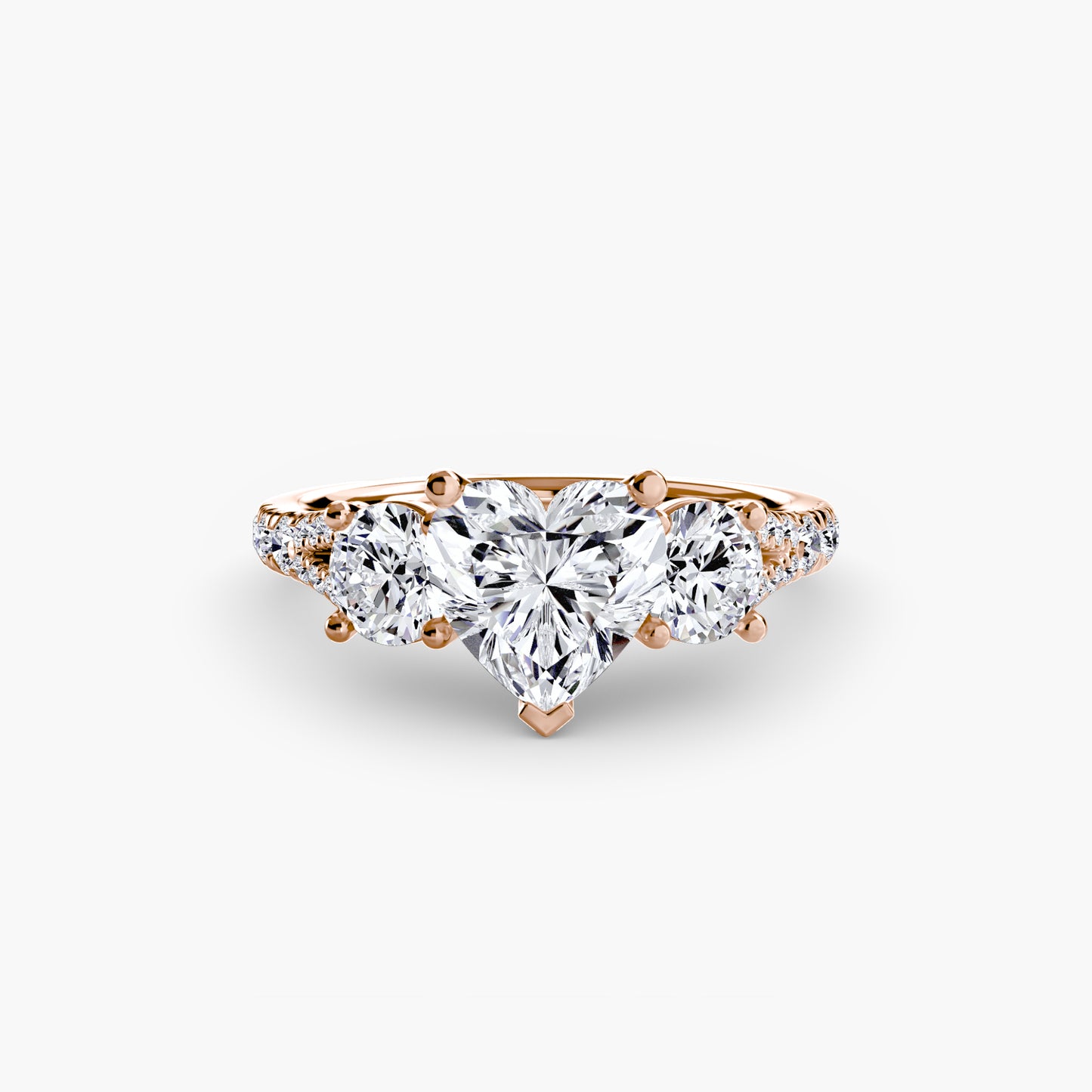 natural round diamond 0.77ct band side angle