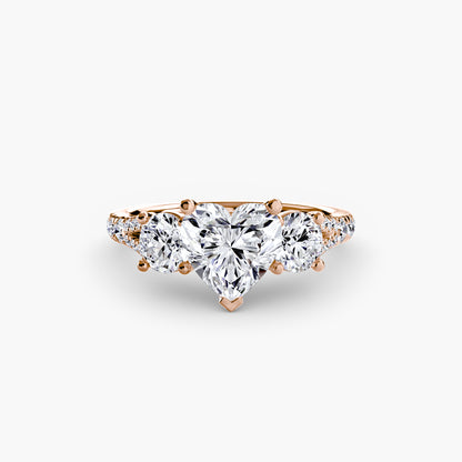 natural round diamond 0.77ct band side angle