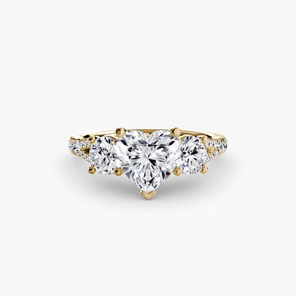 natural round diamond 0.77ct band top view