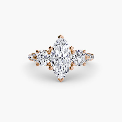 natural round diamond 0.77ct band close up detail