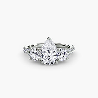 natural round diamond 0.77ct band on white background