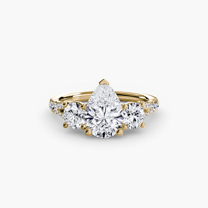 natural round diamond 0.77ct band side angle