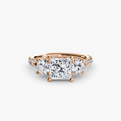 natural round diamond 0.77ct band back view