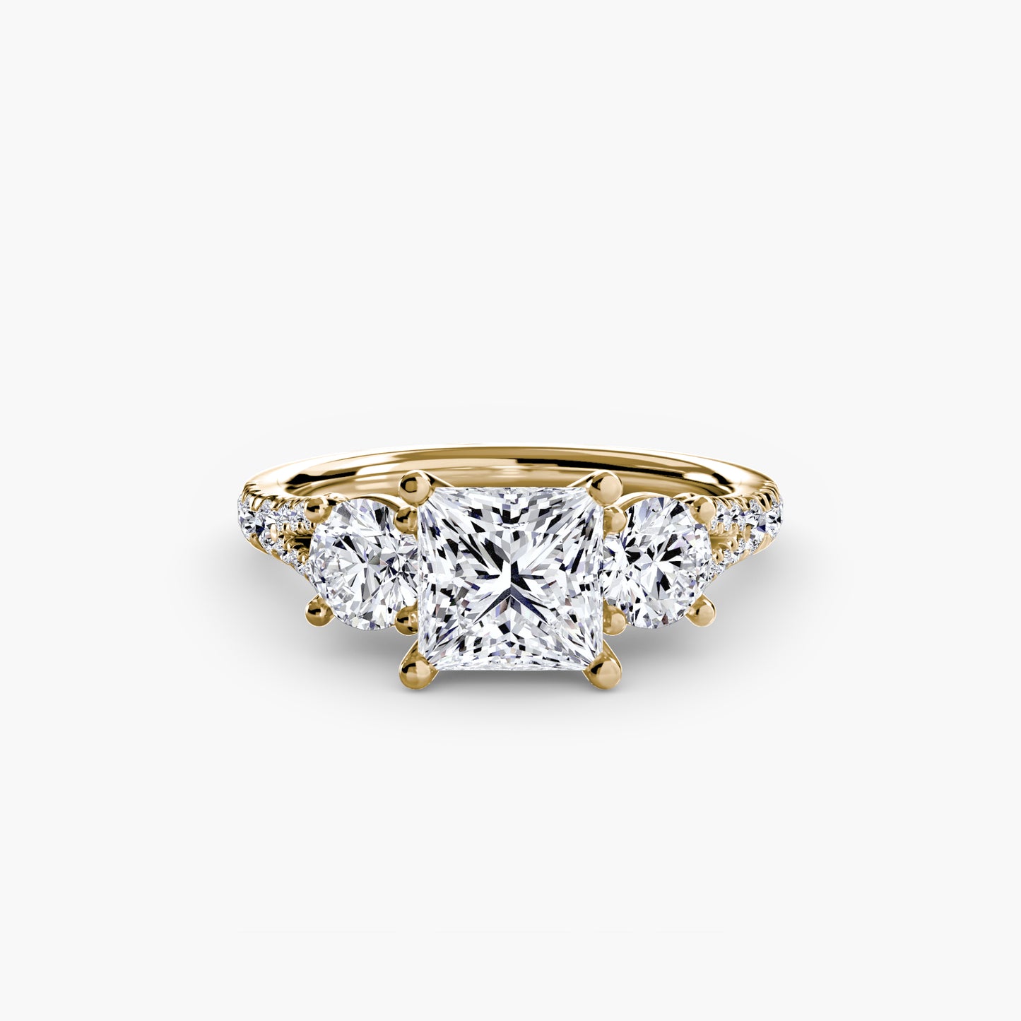 natural round diamond 0.77ct band back view