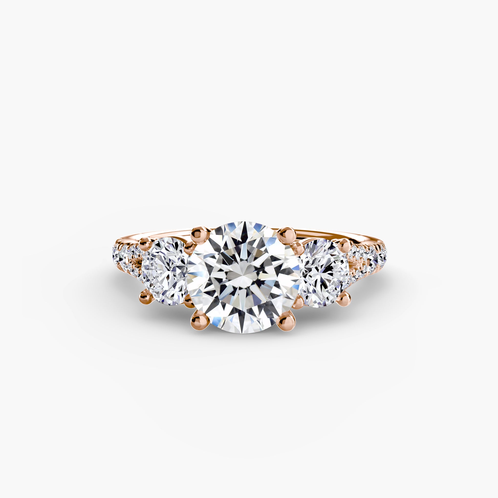 natural round diamond 0.77ct band band detail