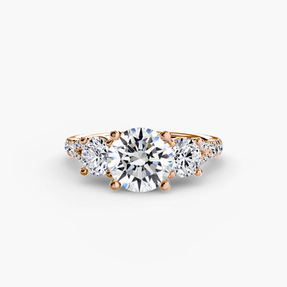 natural round diamond 0.77ct band band detail
