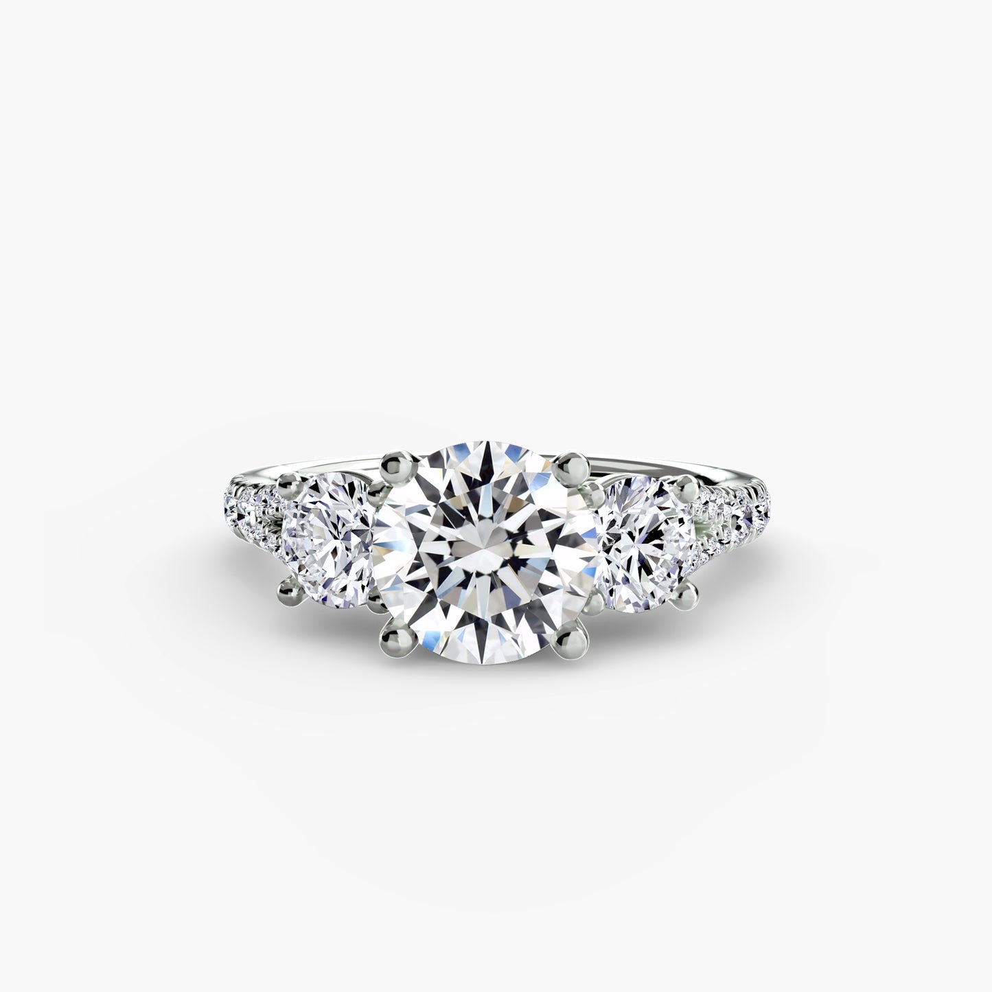 natural round diamond 0.77ct band on white background
