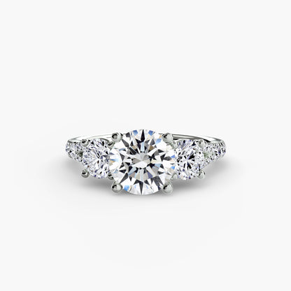 natural round diamond 0.77ct band band detail