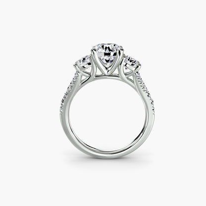 natural round diamond 0.77ct band side angle